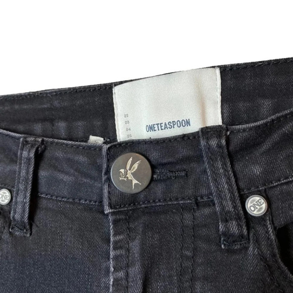 ONETEASPOON Anthro Black High Wasit  Skinny Jeans - Picture 8 of 10